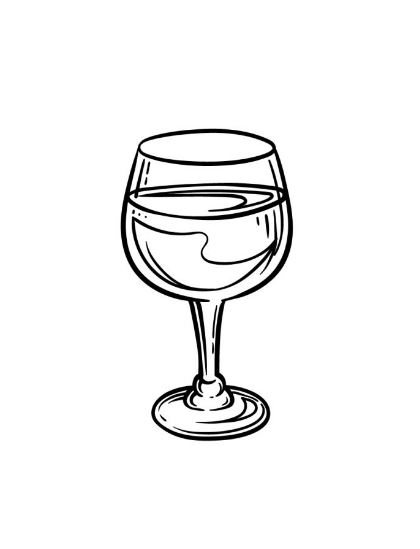Draw a wine glass
