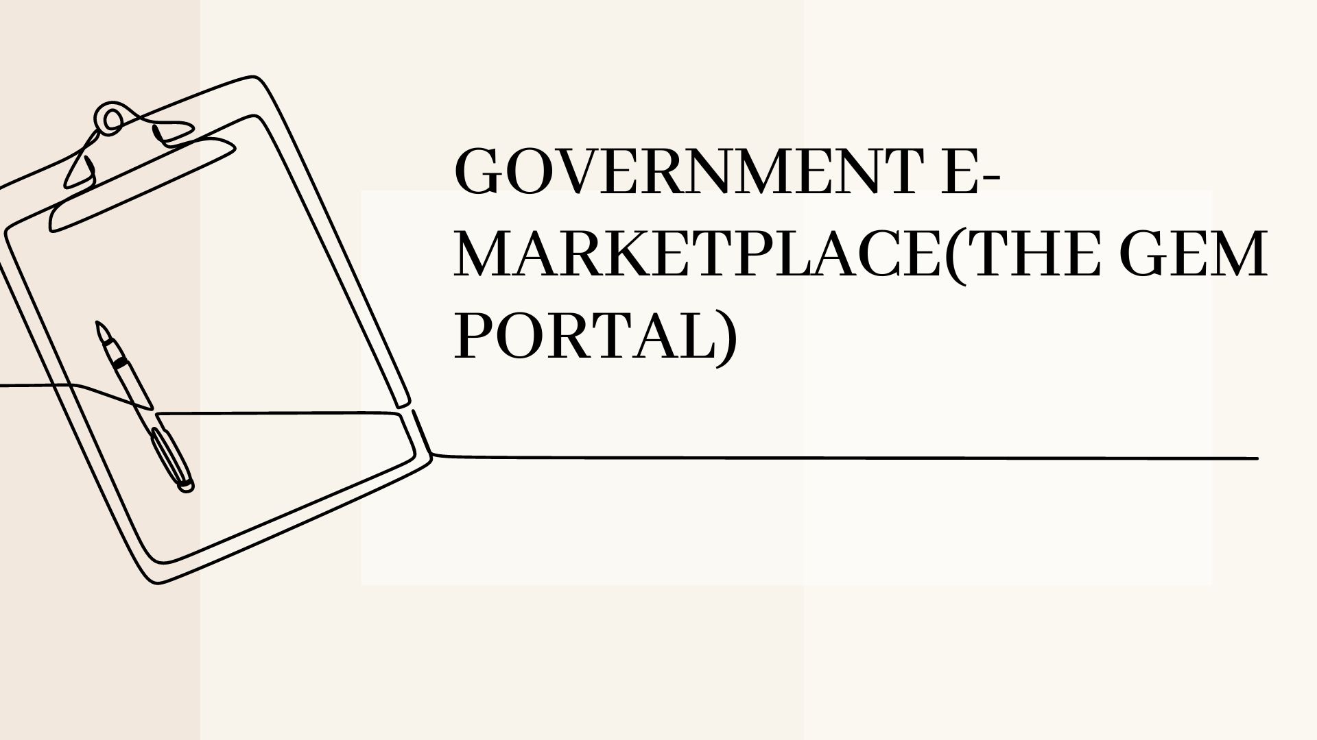 Government e-Marketplace(The GeM portal)