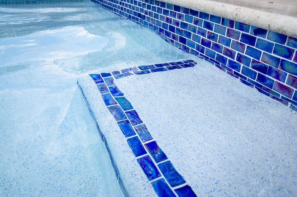 iridescent pool glass tile